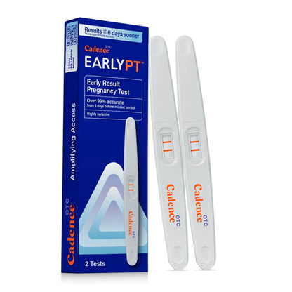 Cadence OTC EarlyPT Pregnancy Test Strips – 2 Pack, 99% Accurate, 5 Min Results