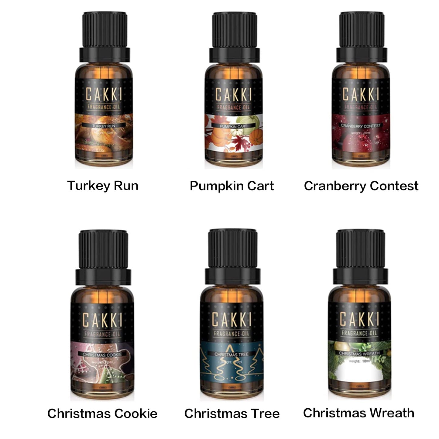 CAKKI Christmas Essential Oils Gift Set – 6x10mL