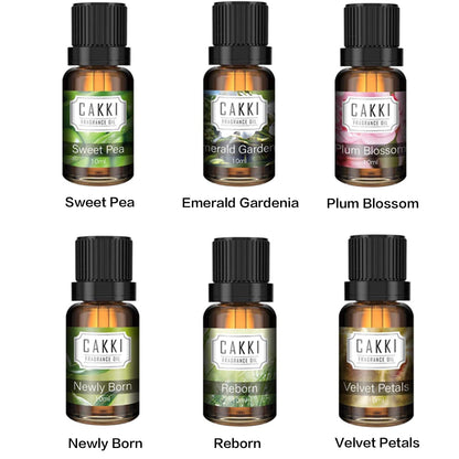 CAKKI Essential Oils for Diffusers – 6x10ml Spring Fragrance Set