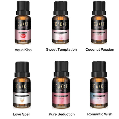 CAKKI Fragrance Oils Gift Set – 6x10ml Aromatherapy Oils for Diffusers and Candles