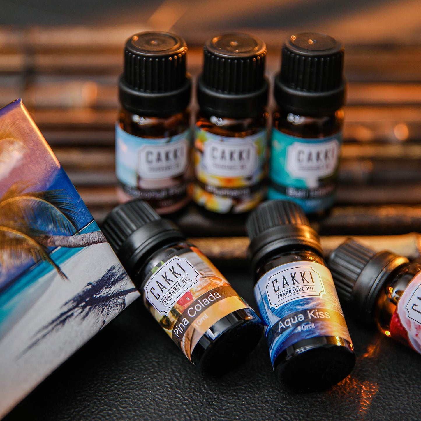 CAKKI Summer Fragrance Oils Set 6x10ml – Coconut Passion, Plumeria, Pina Colada
