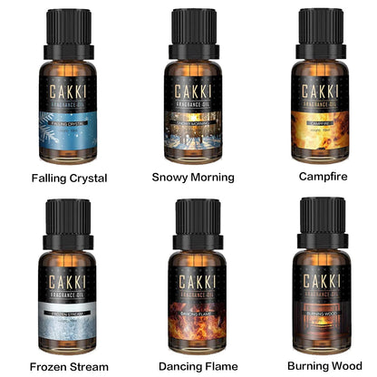 CAKKI Winter Essential Oils Set – 6 Scents for Diffusers, Candles, Soaps & Gifts