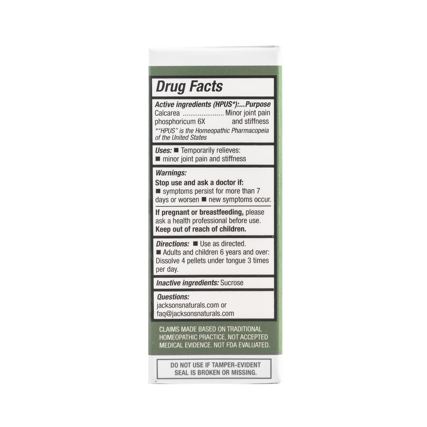 Jackson's #2 Calc Phos 6X 500 Pellets – Vegan, Lactose-Free | Made in USA