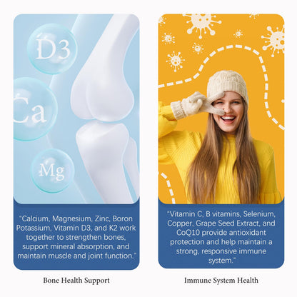 Calcium 1200 mg Gummies with Vitamin D3 & K2 – Sugar-Free, Vegan