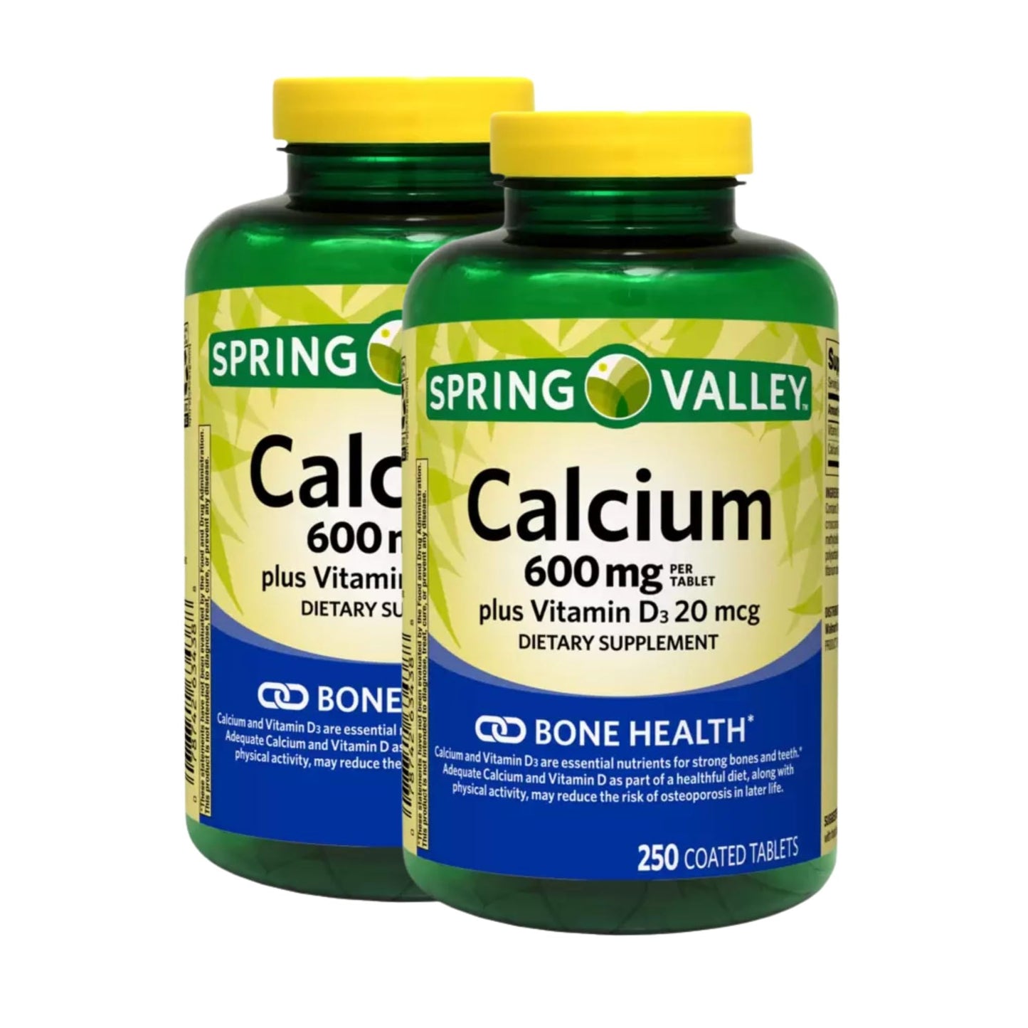 Calcium 600 mg + Vitamin D3 – 250 Tablets | Gluten Free Bone & Teeth Support