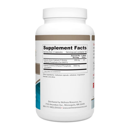 Wellness Resources Calcium AEP - Nerve Support & Cell Membrane Health | 925mg Ca-2-AEP per Capsule (180 Capsules)