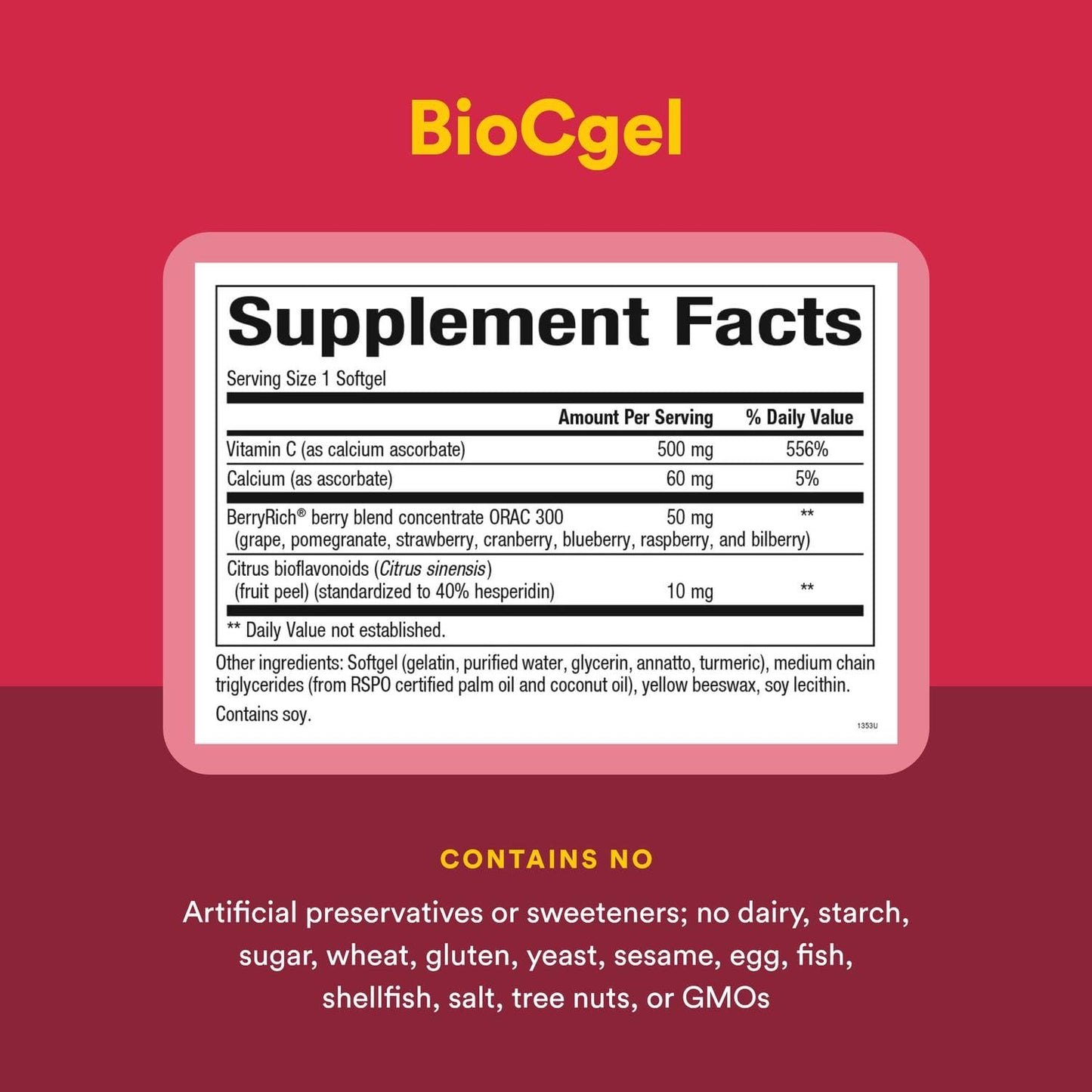 Natural Factors BioCgel Buffered Vitamin C with BerryRich – Gentle on Stomach