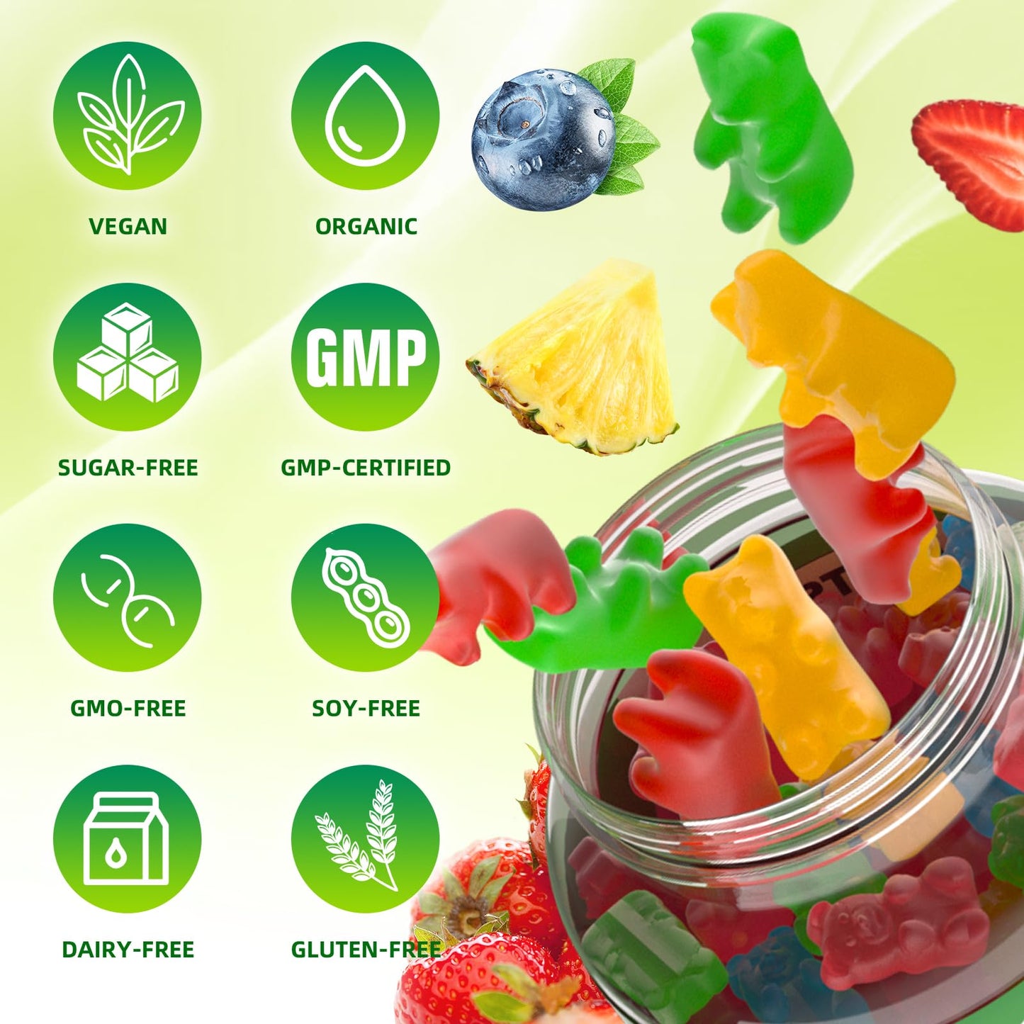 Calcium Citrate 1200mg Gummies with Vitamin D3, K2 & B12 – 60 Count