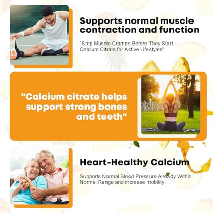 Calcium Citrate Drops 1200mg with Vitamin D3 – Highly Absorbable, Non-GMO | 1 Fl Oz (2 Pack)