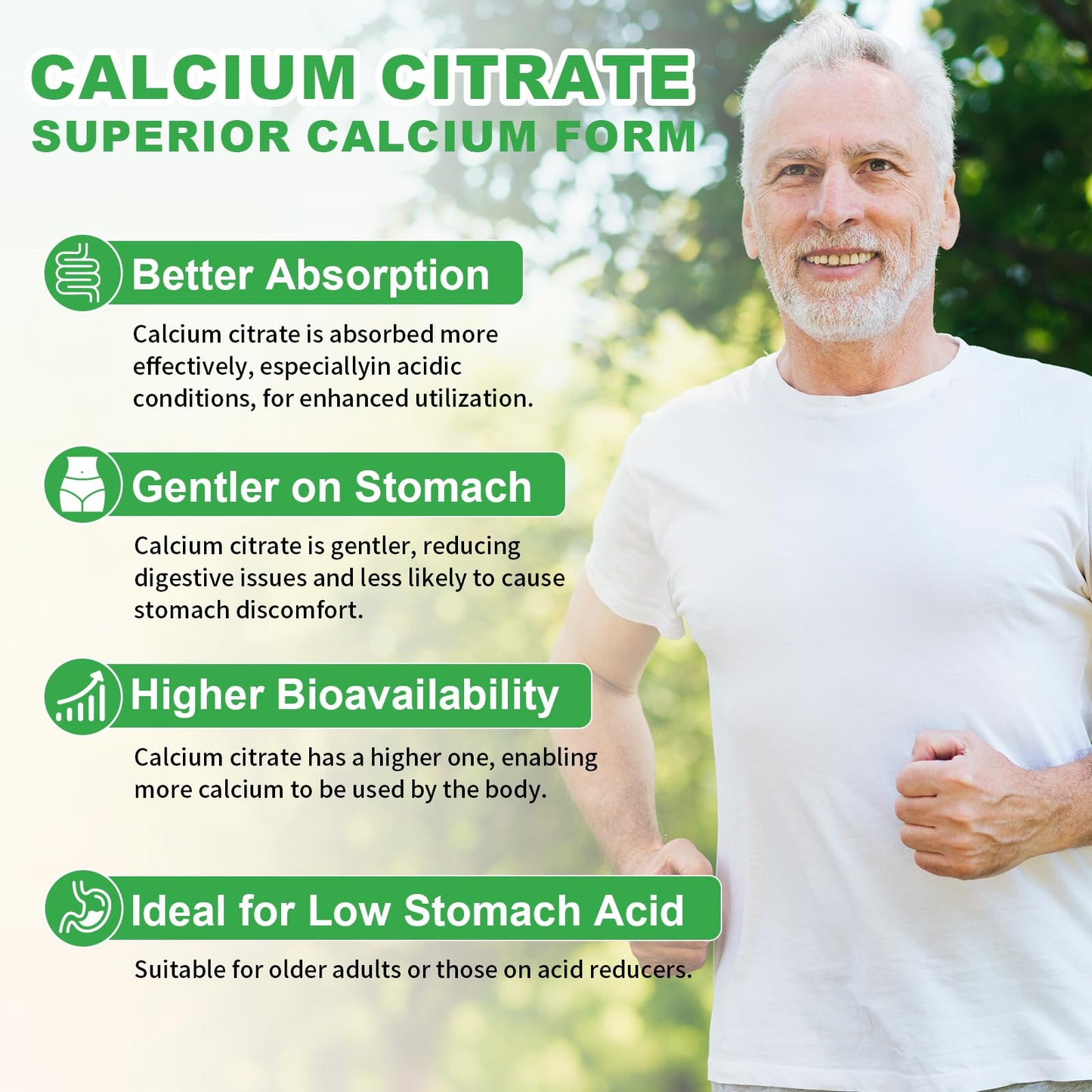 Calcium Citrate Gummies 1200mg – Sugar-Free Pineapple Calcium for Bone, Muscle & Immune Support | 60 Count