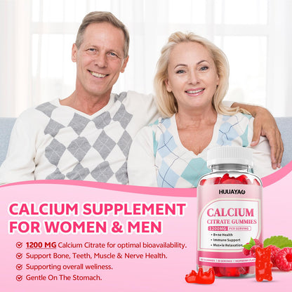 Calcium Citrate Gummies 1200mg – 60 Count | Adults & Kids