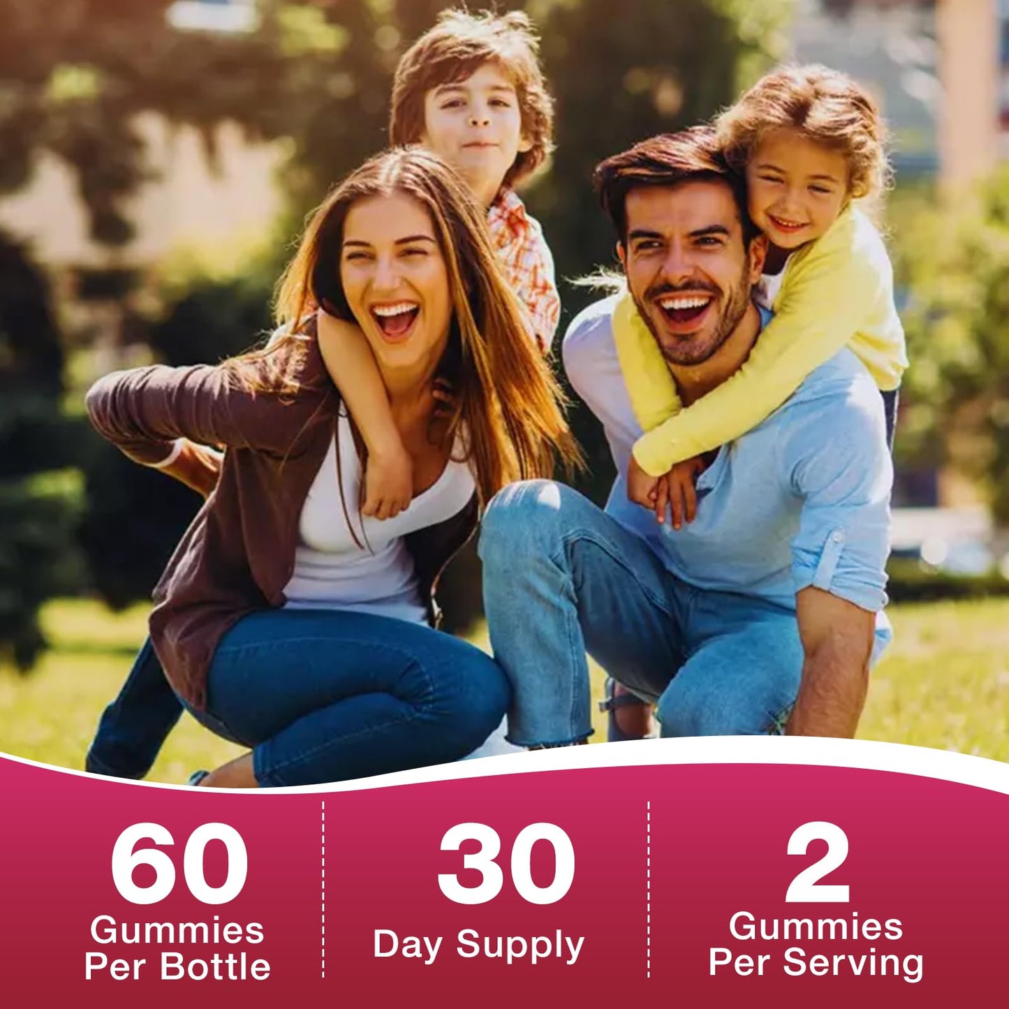 Calcium Citrate Gummies 1200mg - Sugar-Free Raspberry | Bone & Immune Support | 120 Count
