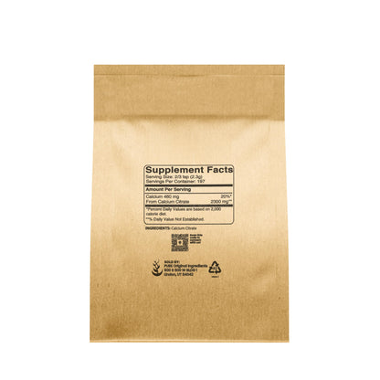 Pure Original Calcium Citrate Powder (1 lb) - No Additives or Fillers