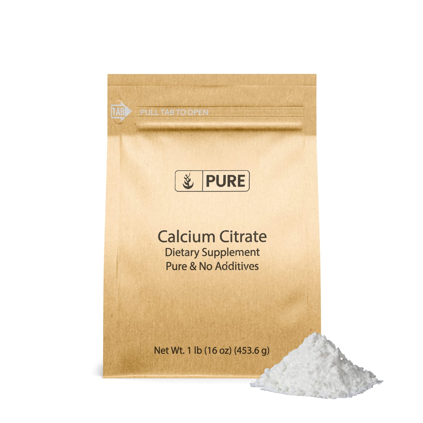 Pure Original Calcium Citrate Powder (1 lb) - No Additives or Fillers