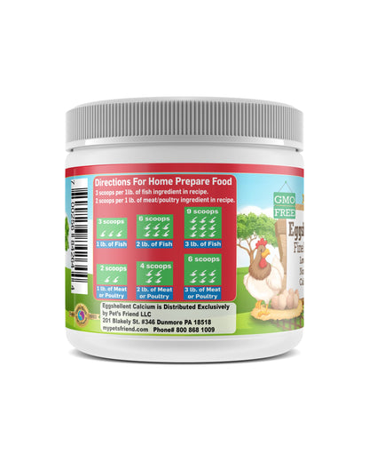 Calcium for Dogs and Cats - Eggshell Powder Supplement 6oz | Strong Hips & Joints