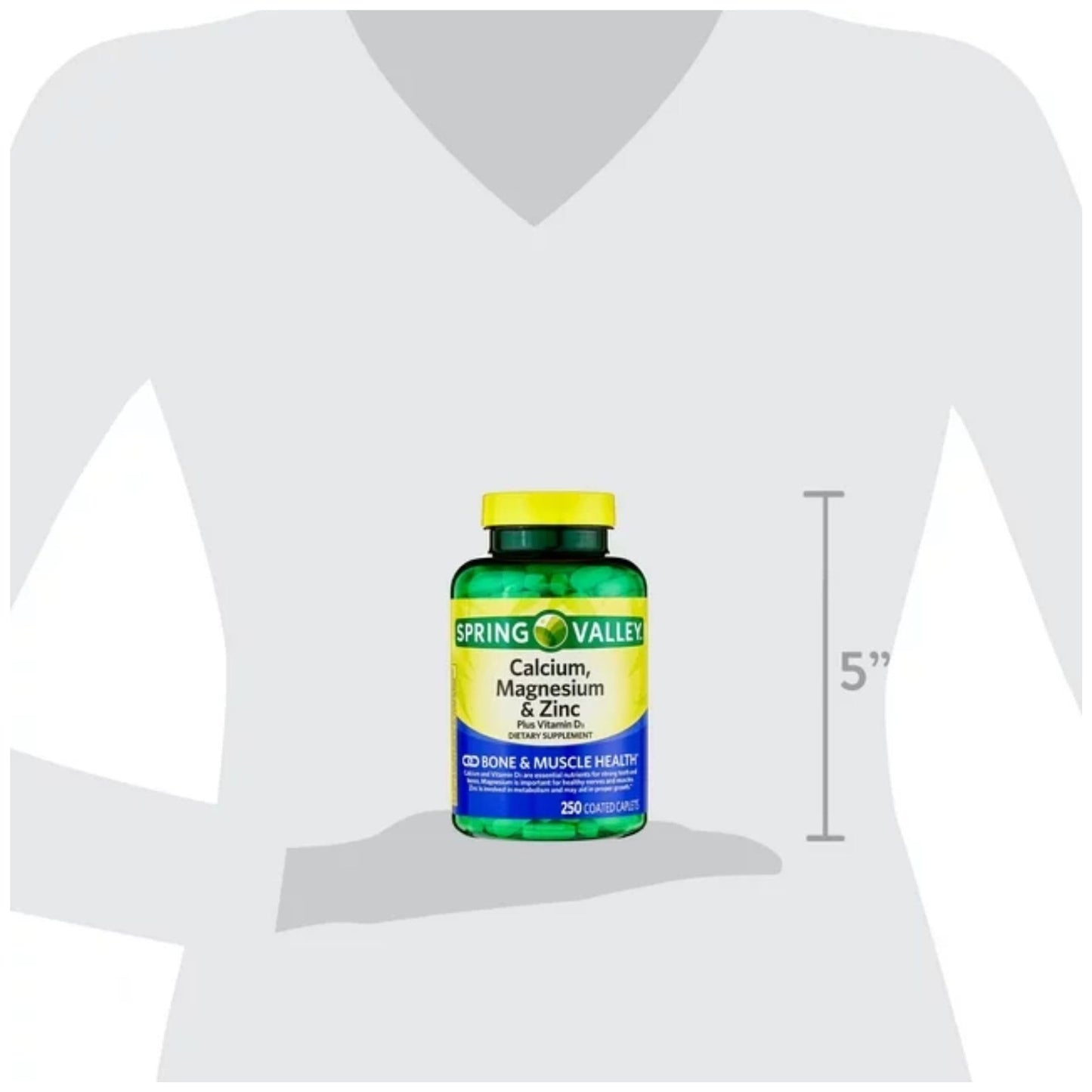 Calcium Magnesium Zinc with Vitamin D3 - Calcium 600 mg Supplement | Bone, Muscle & Immune Support | STS Sticker