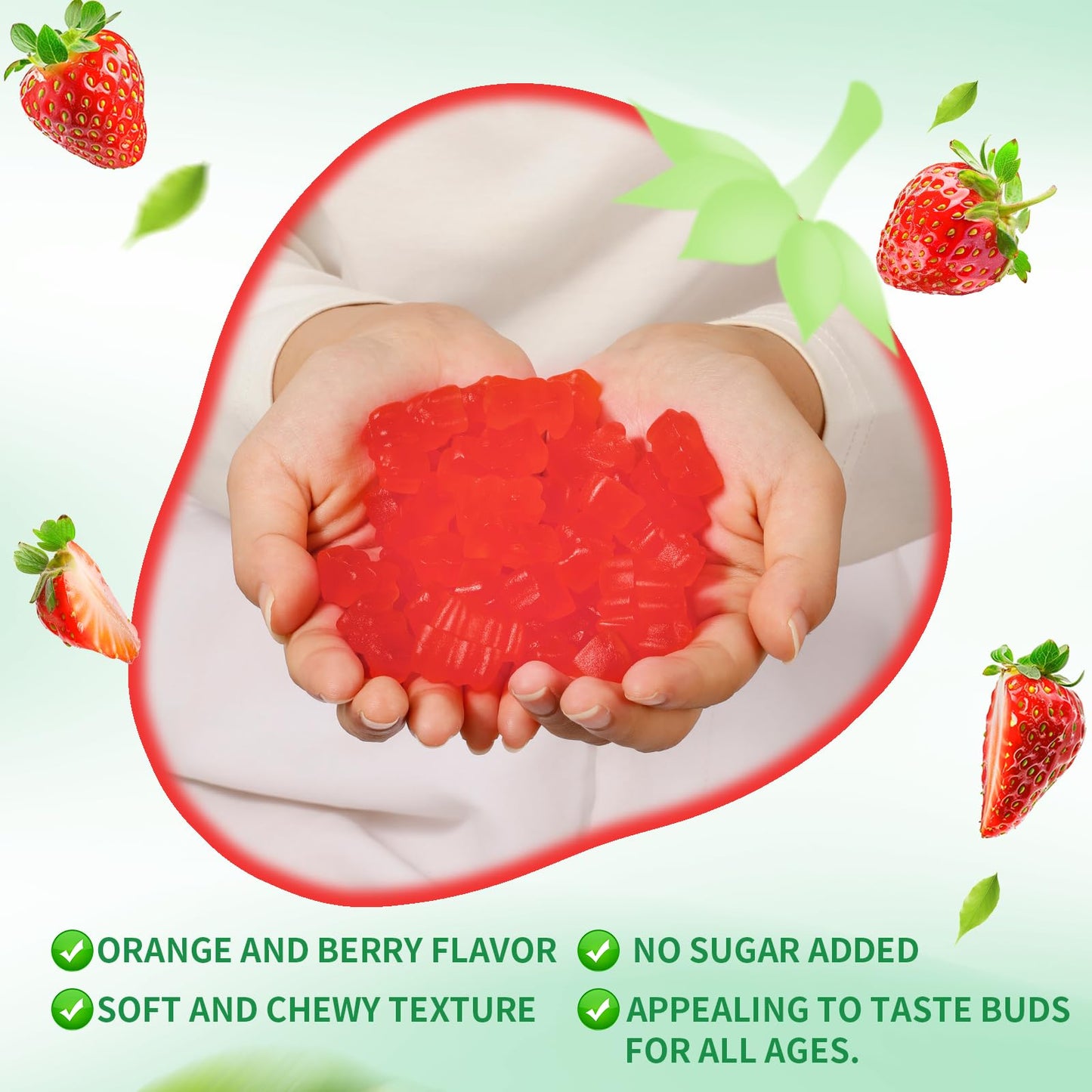 Calcium Magnesium Zinc Gummies with Vitamin D3 & K2 - High Potency, Enhanced Absorption - 120 Strawberry Gummies