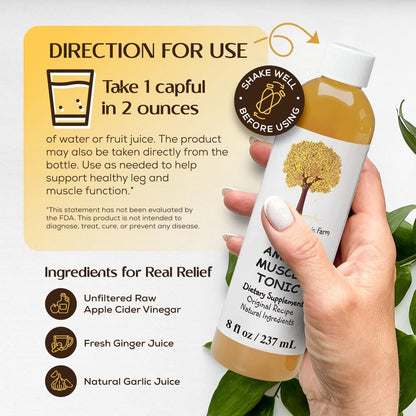 Caleb Treeze Old Amish Muscle Tonic — Natural Leg & Foot Cramp Relief (Pack of 3)