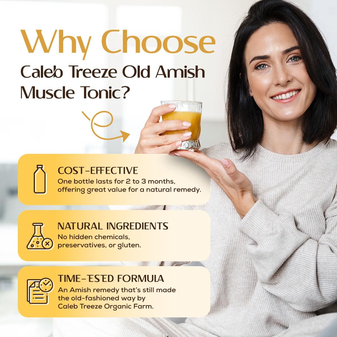 Caleb Treeze Old Amish Muscle Tonic 8 oz (Pack of 2) – Organic Cramp Relief