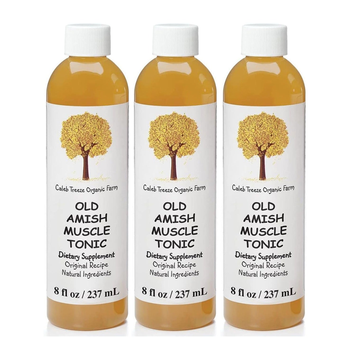 Caleb Treeze Old Amish Muscle Tonic — Natural Leg & Foot Cramp Relief (Pack of 3)
