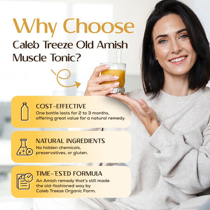 Caleb Treeze Old Amish Muscle Tonic — Natural Leg & Foot Cramp Relief (Pack of 3)