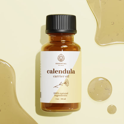 Calendula Oil - Premium Carrier Oil for Skin, Face, Body & Hair | Hydrating, Vegan & Cruelty-Free | 1 Fl Oz