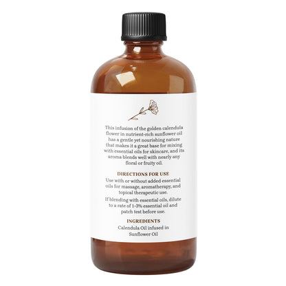 Calendula Oil Carrier Oil for Skin & Hair | Essential Delights 16 oz