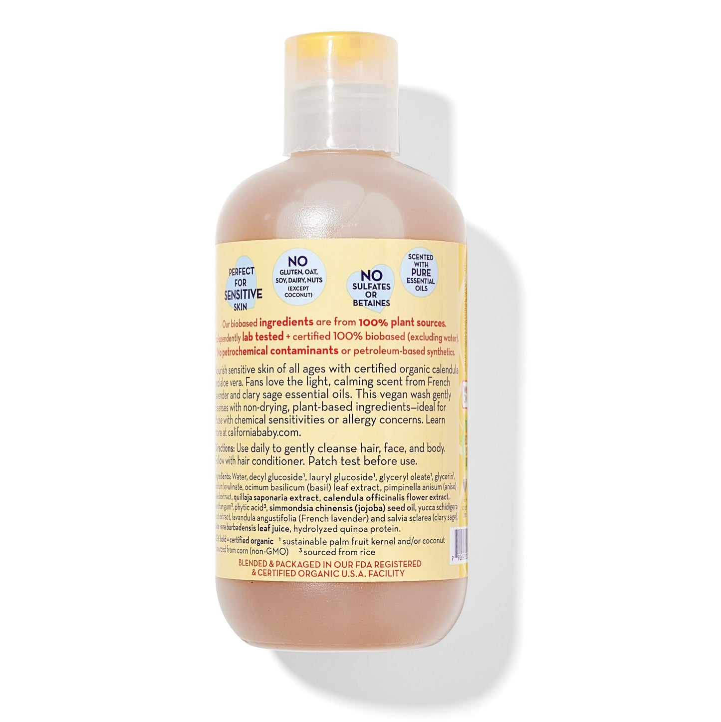 California Baby Calendula 2-in-1 Shampoo & Body Wash | Plant-Based & Hypoallergenic