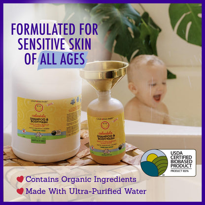 California Baby Calendula 2-in-1 Shampoo & Body Wash | Plant-Based & Hypoallergenic