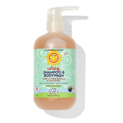 California Baby Calming Baby Shampoo + Body Wash – 100% Plant-Based, Lavender, Hypoallergenic
