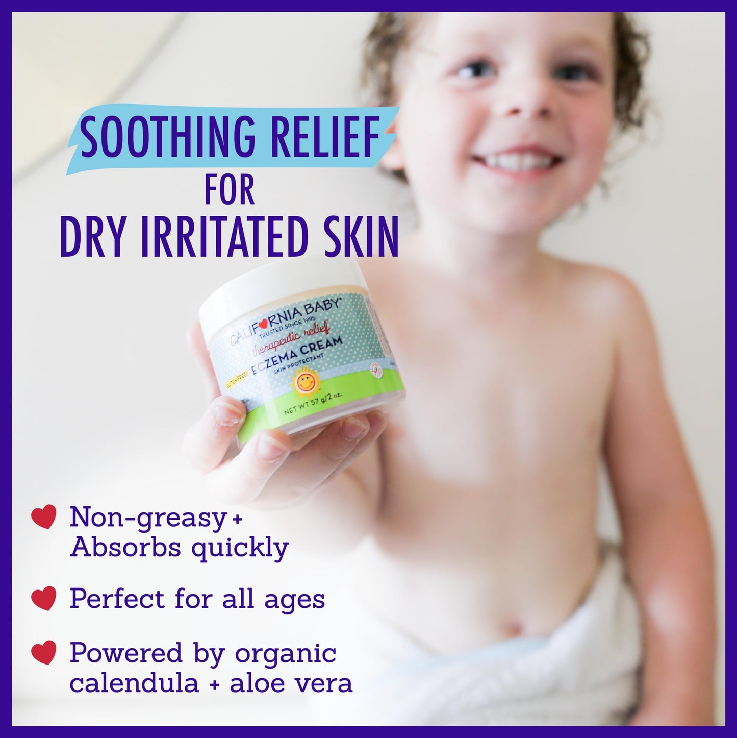 California Baby Eczema Cream | Steroid-Free Relief with Colloidal Oatmeal & Aloe Vera | 113 g / 4 oz