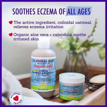 California Baby Eczema Cream | Steroid-Free Relief with Colloidal Oatmeal & Aloe Vera | 113 g / 4 oz