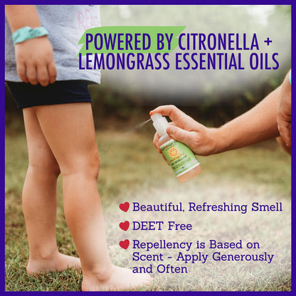 California Baby Natural Bug Repellent Spray | DEET-Free Citronella & Lemongrass | Baby & Adult Safe | 59 mL