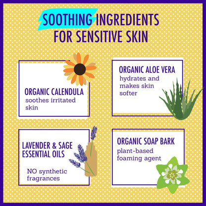 California Baby Calming Shampoo + Body Wash – 100% Plant-Based, Lavender, Hypoallergenic (517 mL / 17.5 oz)