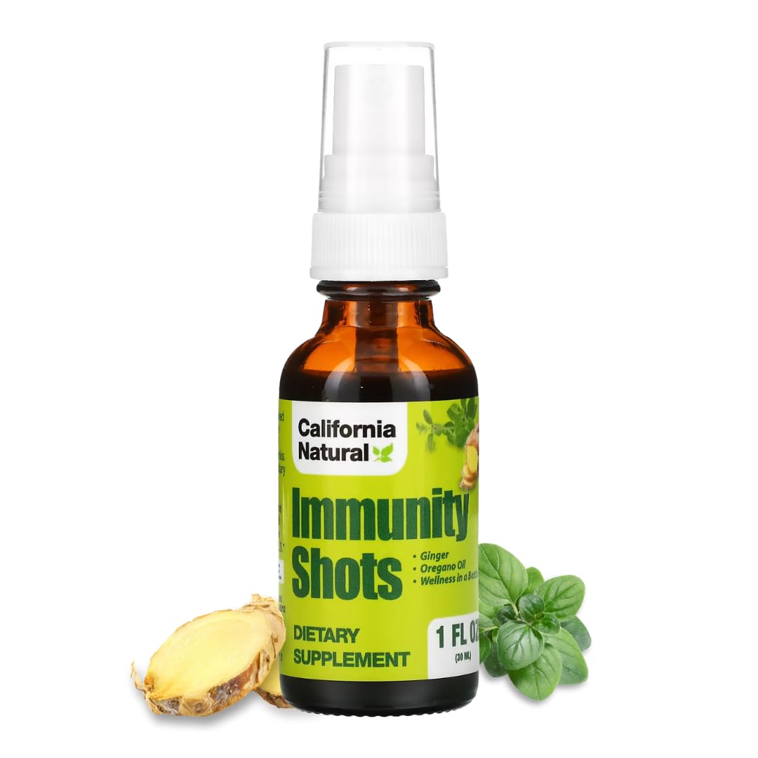 California Natural Immunity Shots 1oz – Organic Ginger & Oregano
