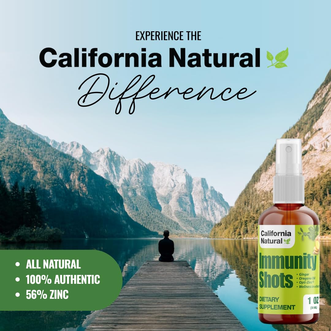 California Natural Immunity Shots 1oz – Organic Ginger & Oregano