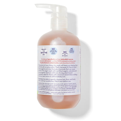 California Kids 2-in-1 Shampoo & Body Wash – Super Sensitive Unscented, 19 oz