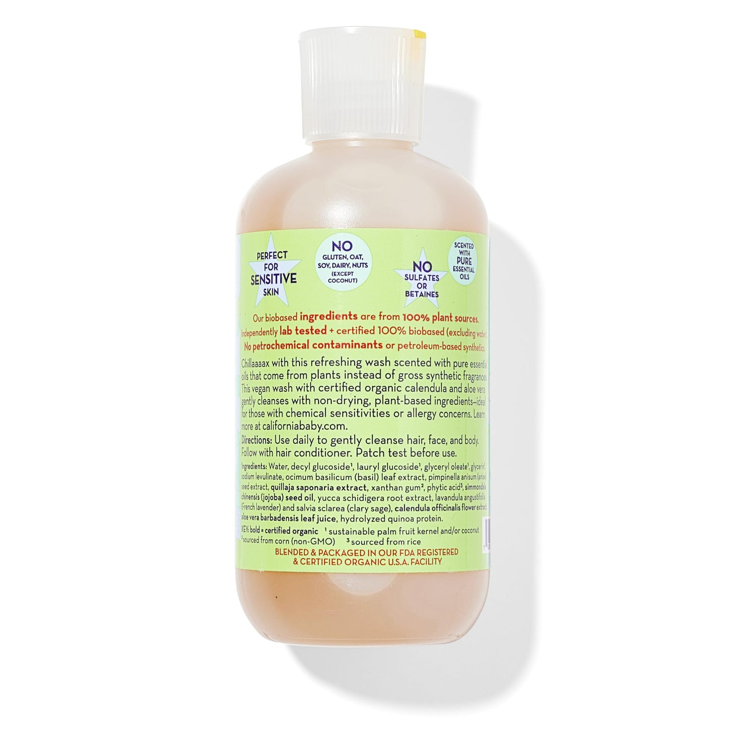 California Kids Shampoo + Body Wash | Chillax Lavender – 100% Plant-Based, Hypoallergenic, 8.5 oz