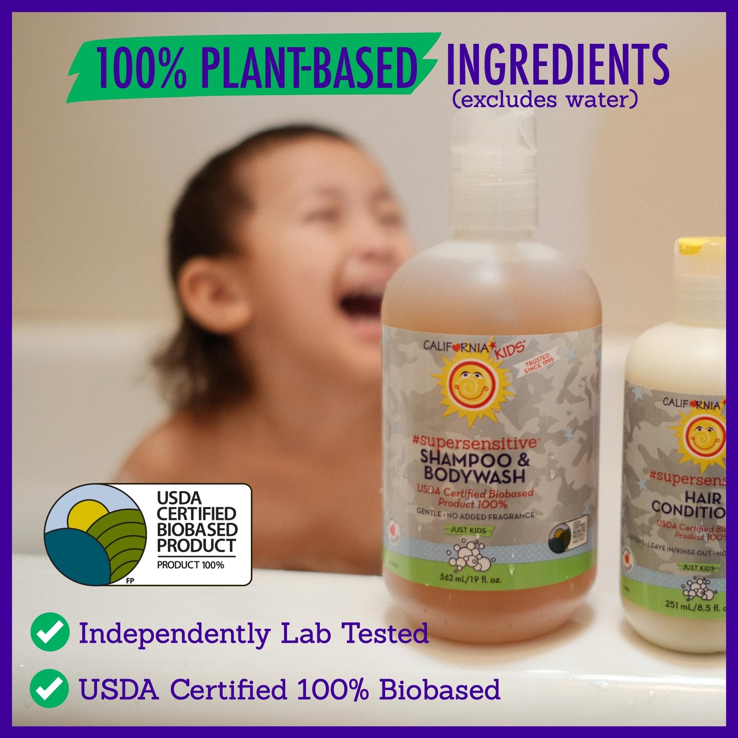 California Kids Shampoo + Body Wash - Super Sensitive Unscented | 8.5 oz