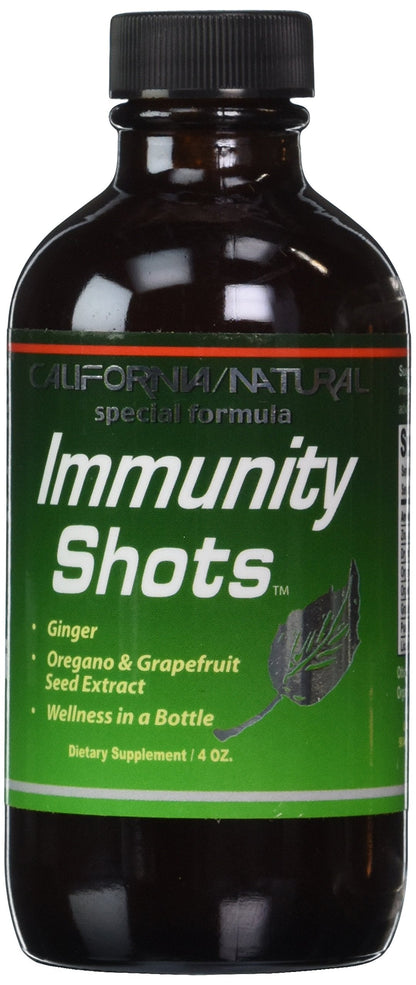 California Natural Immunity Shots 4oz – Zinc, Ginger & Oregano Oil