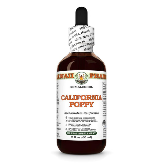 California Poppy Alcohol-Free Liquid Extract – Nervous System Support | HawaiiPharm 2 oz BritishVita | Premium UK Vitamins & Wellness Supplements