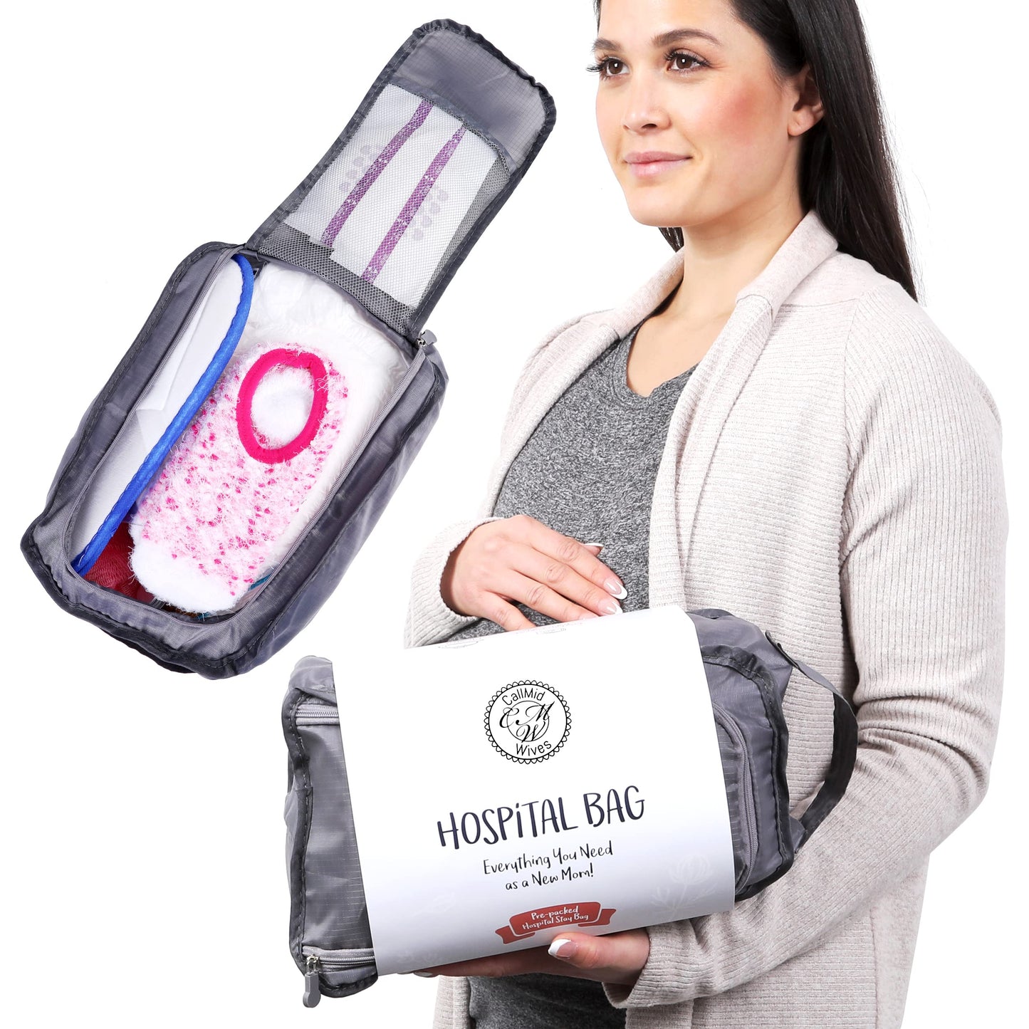 Hospital Bags for Labor and Delivery – Prepacked Maternity Bag Essentials for Mom | CallMid