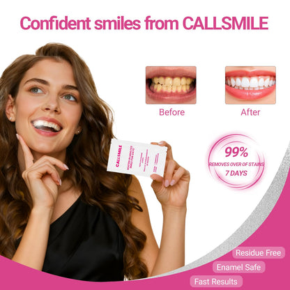 CALLSMILE Teeth Whitening Strips Kit – 16 Treatments (32 Strips) for Sensitive Teeth