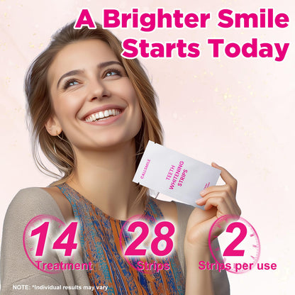 CALLSMILE Teeth Whitening Strips - Sensitive Teeth, Coconut Formula, 28 Strips (14 Days)