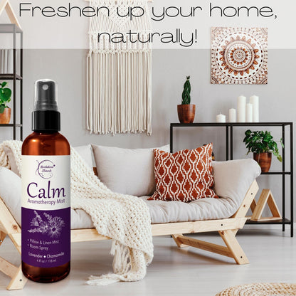 Calm Aromatherapy Mist with Lavender & Chamomile – Natural Sleep & Pillow Spray | Brookethorne Naturals