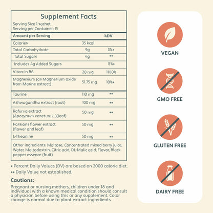 Calm & Clarity Raspberry Liquid Shot – Fast-Acting Calm (15-count)