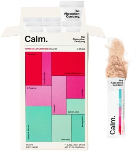 Calm Drink Mix - Relaxation & Mood Support (Magnesium, Ashwagandha, L-Theanine, Vitamin D)