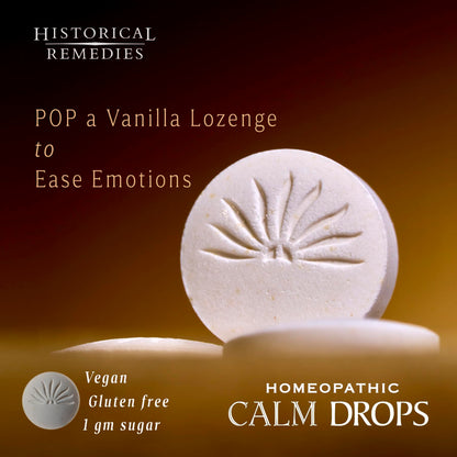 Calm Drops Homeopathic Lozenges – Vegan, Gluten-Free Vanilla Flavor