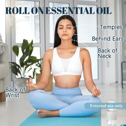 Calm Essential Oil Roll-On – Aromatherapy for Stress Relief, Relaxation & Self-Care Gift