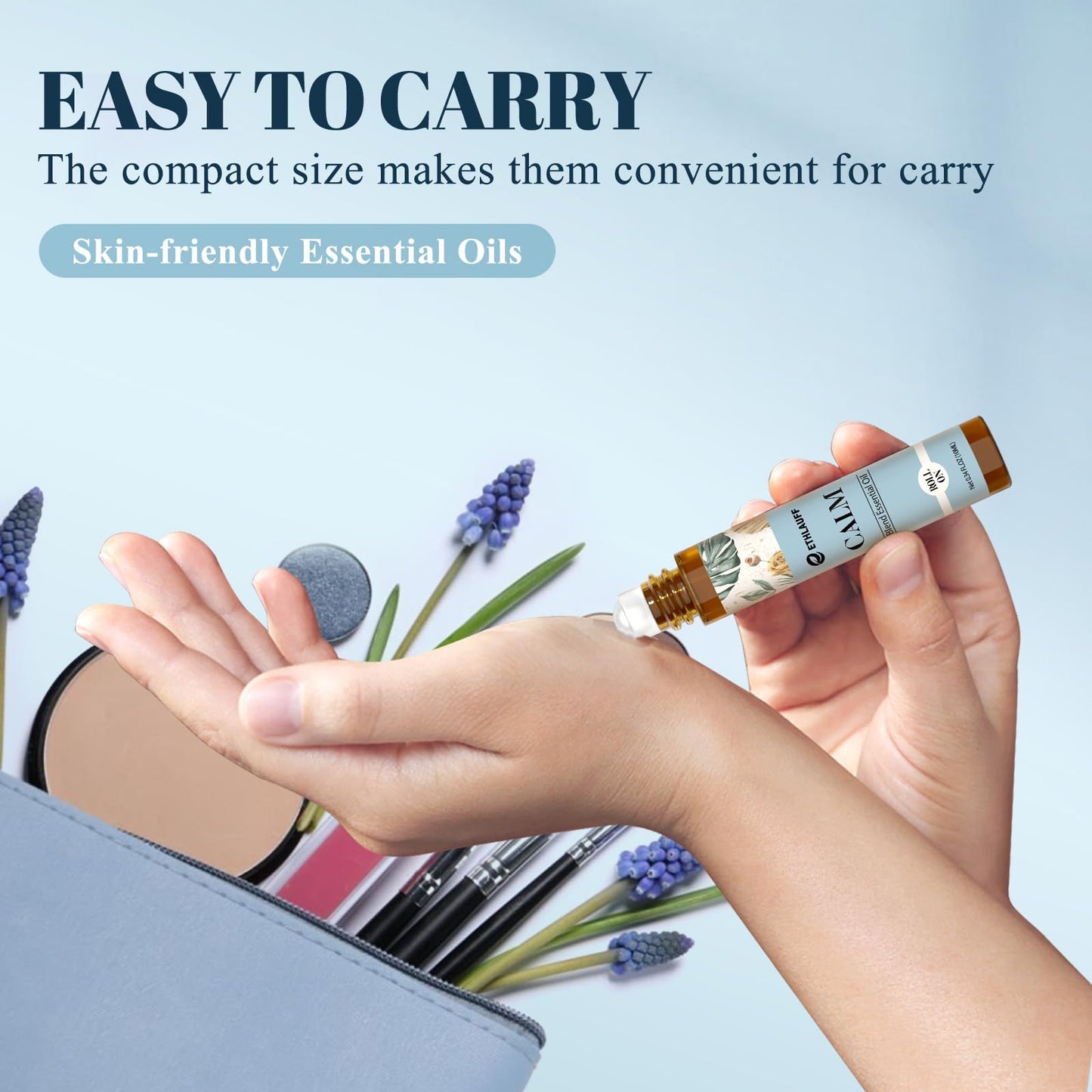 Calm Essential Oil Roll-On – Aromatherapy for Stress Relief, Relaxation & Self-Care Gift